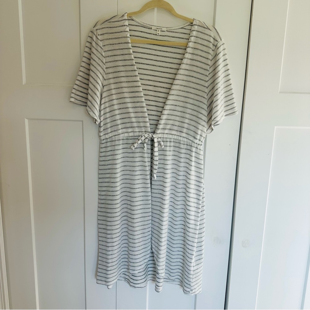 Maurices Black and White Striped Dress or Swimsuit Coverup